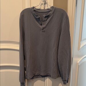 ALO Yoga Men's Grey Long Sleeve Henley